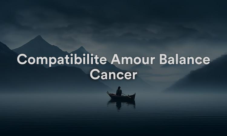 Compatibilité Amour Balance Cancer