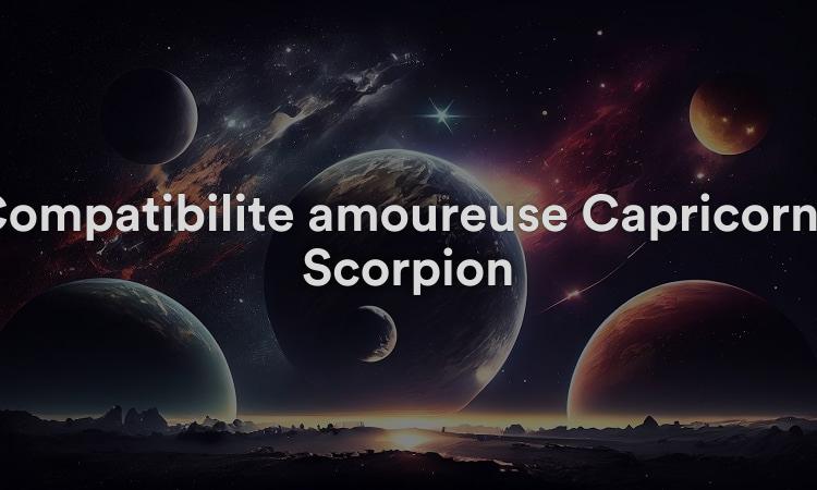 Compatibilité amoureuse Capricorne Scorpion