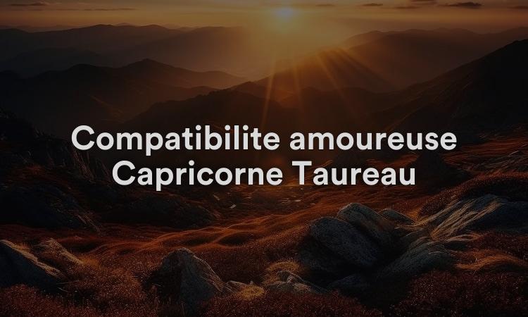 Compatibilité amoureuse Capricorne Taureau
