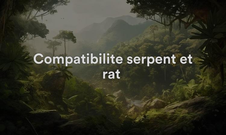 Compatibilité serpent et rat : une connexion admirable
