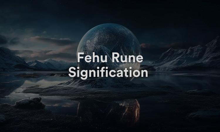 Fehu Rune Signification : Circulation du pouvoir