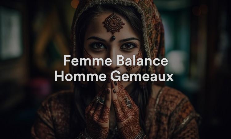 Femme Balance Homme Gémeaux Un match analytique créatif