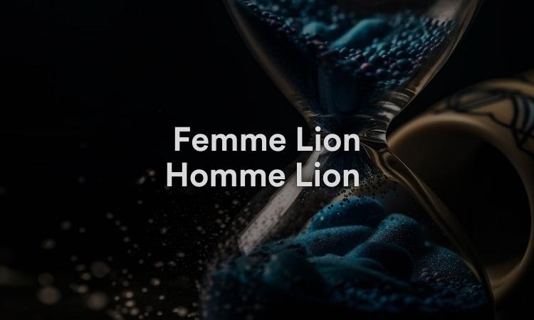 Femme Lion Homme Lion Un match passionné et enthousiaste
