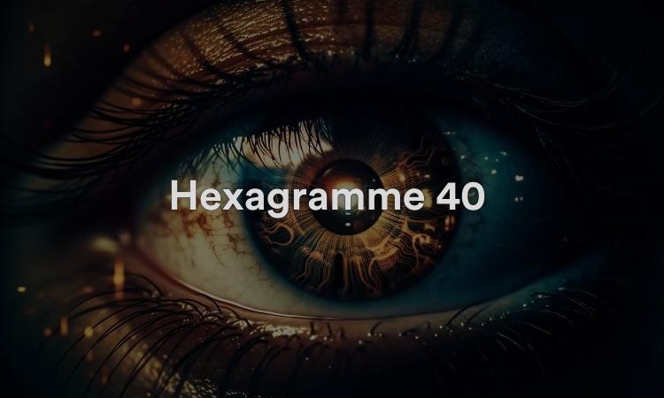 Hexagramme 40 : Délivrance Vidéo d’interprétation du I Ching 40