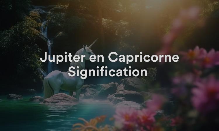Jupiter en Capricorne Signification : Stable et optimiste