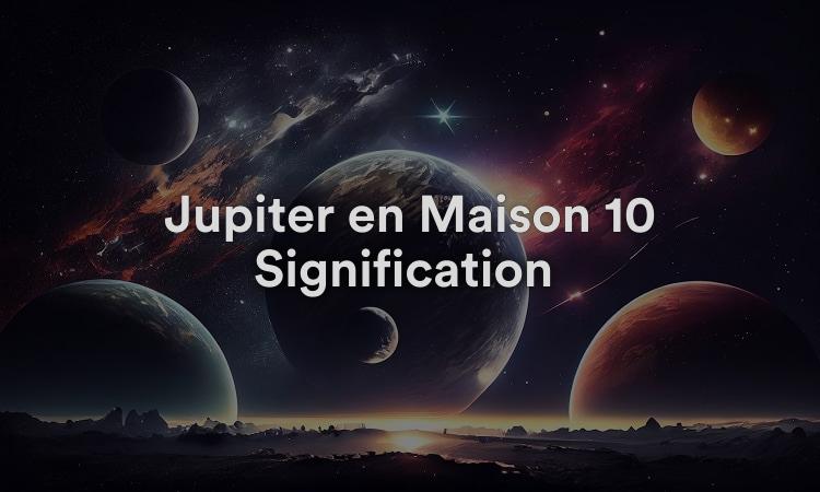 Jupiter en Maison 10 Signification : Mature et responsable