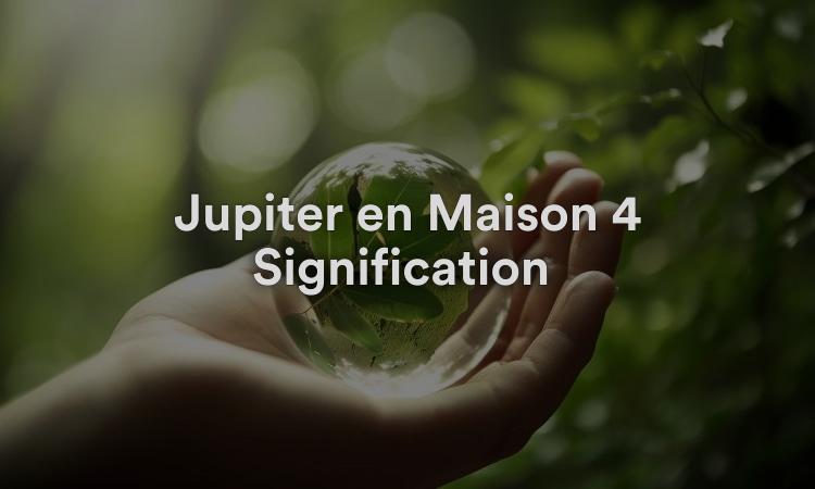 Jupiter en Maison 4 Signification : Intuition étonnante