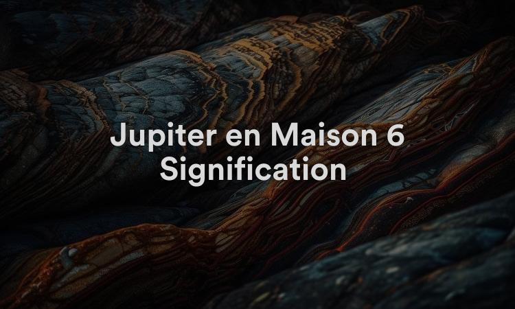Jupiter en Maison 6 Signification : Croissance spirituelle