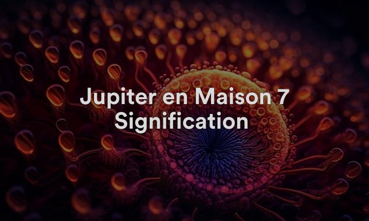 Jupiter en Maison 7 Signification : prospérité et richesse