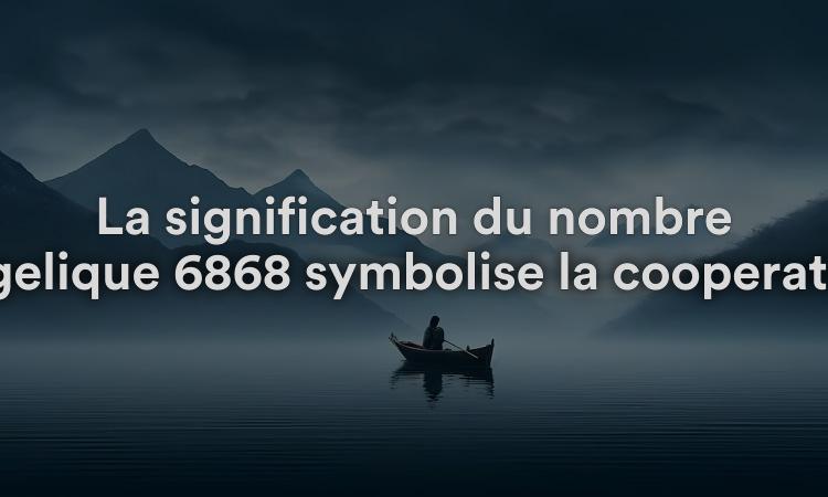 La signification du nombre angélique 6868 symbolise la coopération