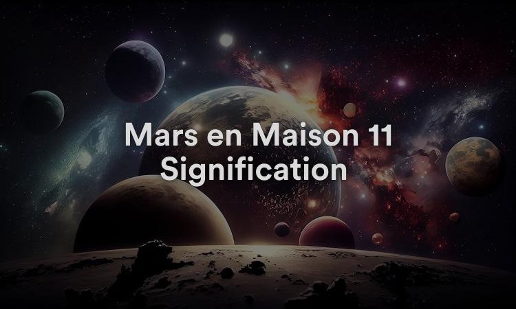 Mars en Maison 11 Signification : Période de réflexion