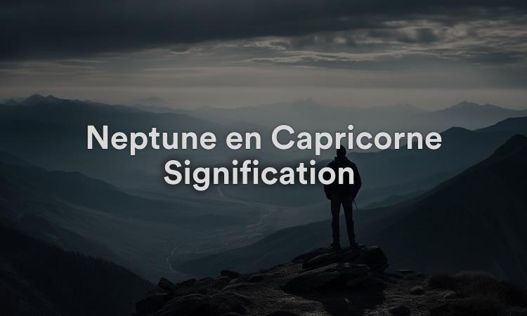 Neptune en Capricorne Signification : soucieux du détail