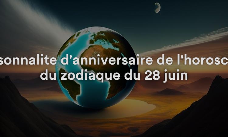 Personnalité d'anniversaire de l'horoscope du zodiaque du 28 juin