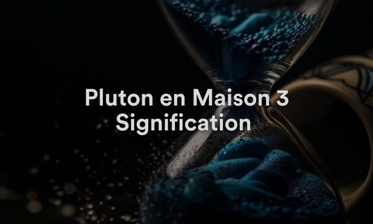 Pluton en Maison 3 Signification : apprentissage et interactions