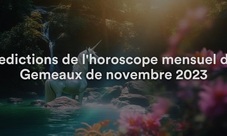 Prédictions de l'horoscope mensuel des Gémeaux de novembre 2023