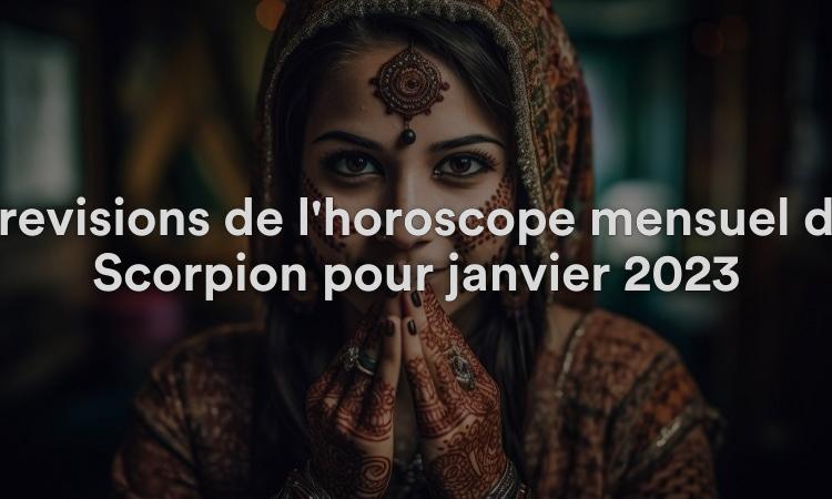 Prévisions de l'horoscope mensuel du Scorpion pour janvier 2023
