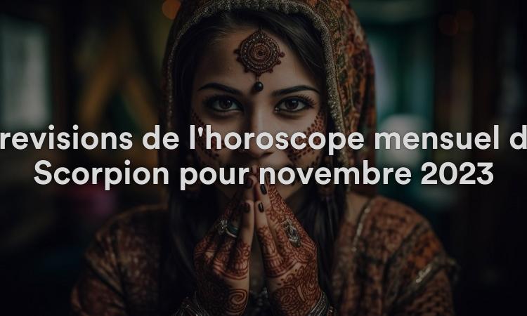 Prévisions de l'horoscope mensuel du Scorpion pour novembre 2023
