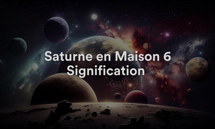 Saturne en Maison 6 Signification : vous méritez de bonnes choses