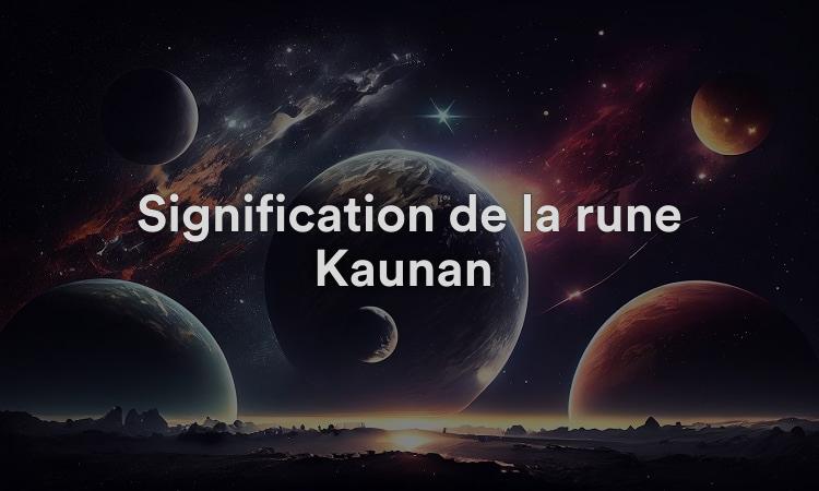 Signification de la rune Kaunan : clarté de la vue