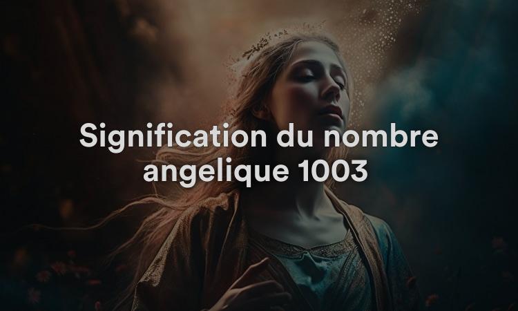 Signification du nombre angélique 1003 : objectif divin
