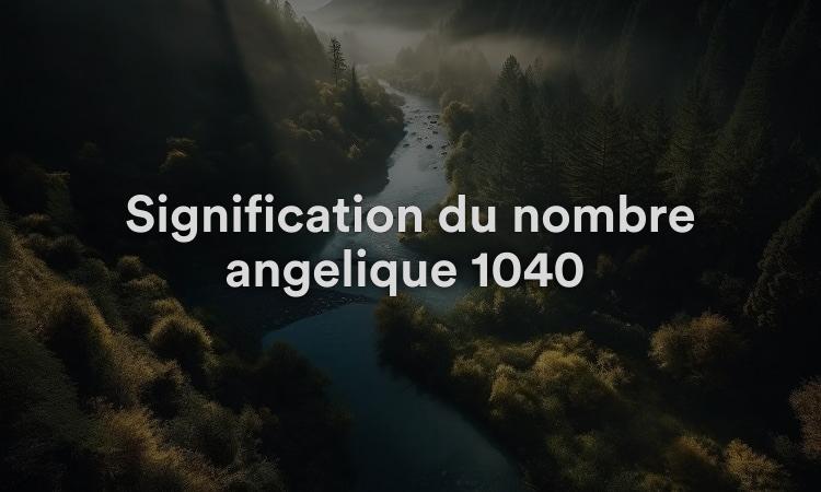 Signification du nombre angélique 1040 : contrôlez votre esprit