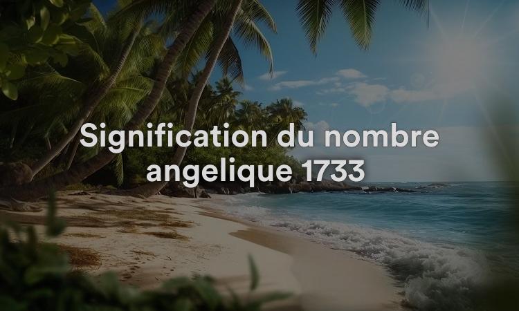 Signification du nombre angélique 1733 : votre situation financière