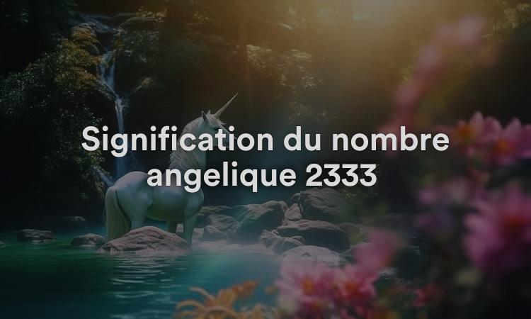 Signification du nombre angélique 2333 : évitez les distractions