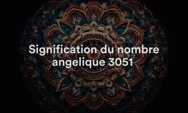 Signification du nombre angélique 3051 : résolvez vos problèmes