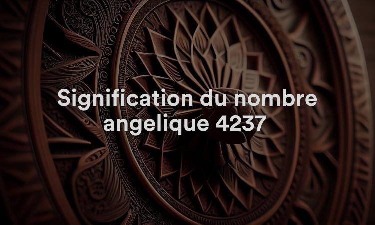Signification du nombre angélique 4237 : gratitude et affection