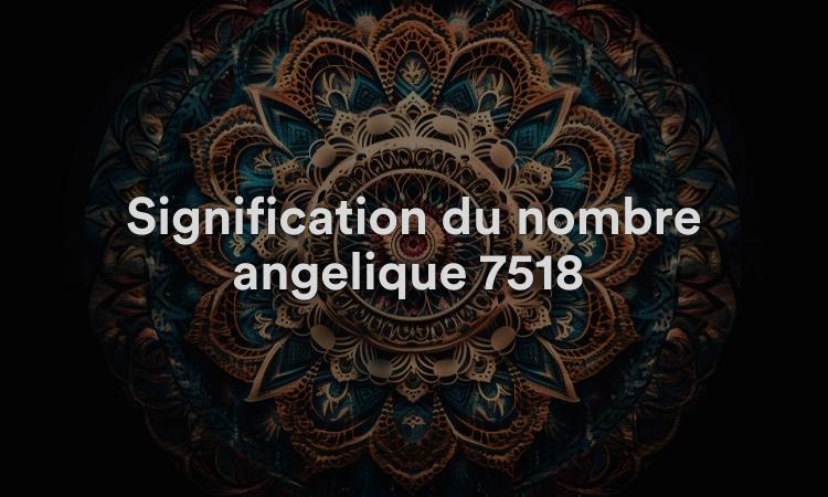 Signification du nombre angélique 7518 : réconciliez-vous avec votre passé