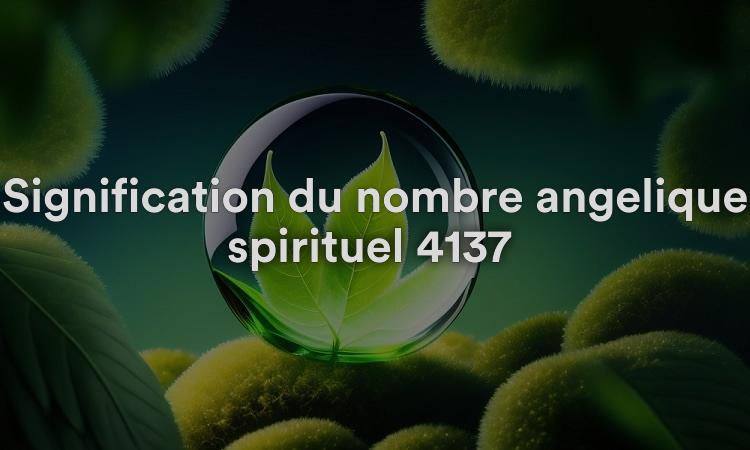 Signification du nombre angélique spirituel 4137 Que signifie voir 4137 dans la numérologie biblique ?