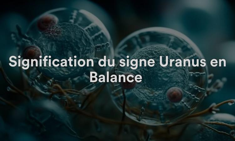 Signification du signe Uranus en Balance : restez fidèle à vous-même