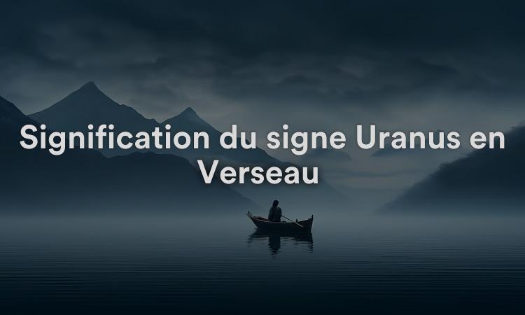 Signification du signe Uranus en Verseau : engagement et persévérance