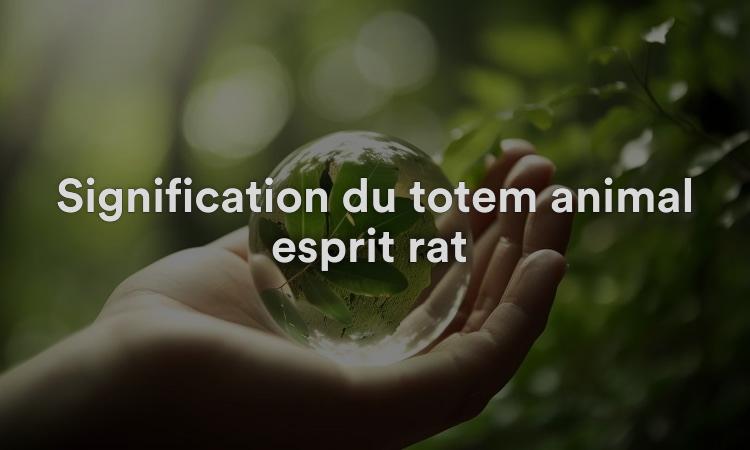 Signification du totem animal esprit rat : être vif et concentré