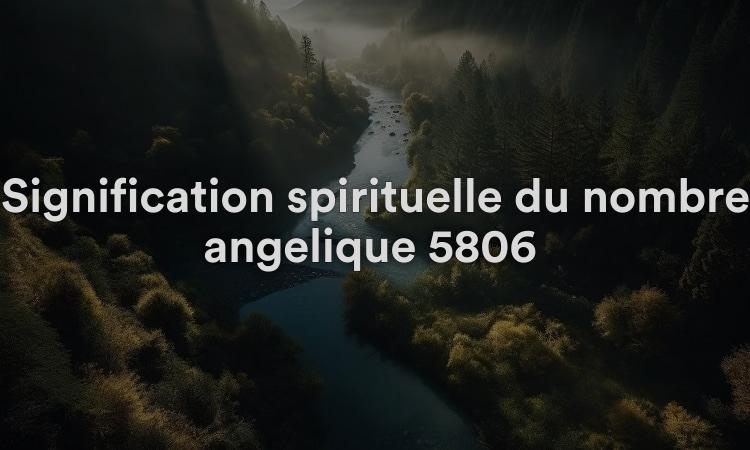 Signification spirituelle du nombre angélique 5806 Que signifie voir 5806 en numérologie et dans la Bible ?