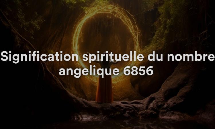 Signification spirituelle du nombre angélique 6856 Que signifie voir 6856 en numérologie et dans la Bible ?