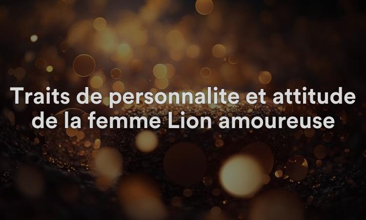 Traits de personnalité et attitude de la femme Lion amoureuse