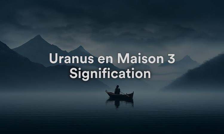 Uranus en Maison 3 Signification : optimisme et charme