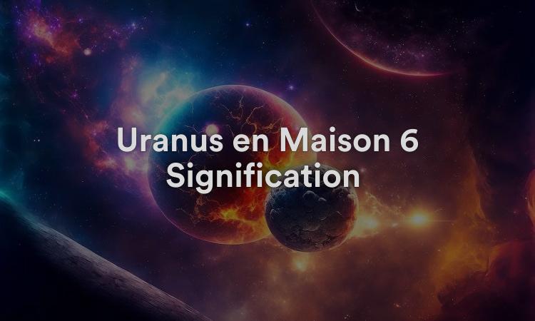 Uranus en Maison 6 Signification : Service et Santé