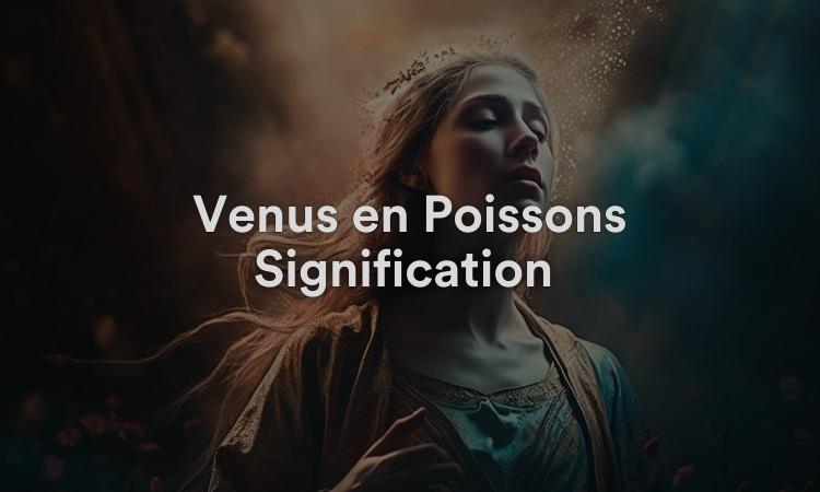 Vénus en Poissons Signification : sensible et réaliste