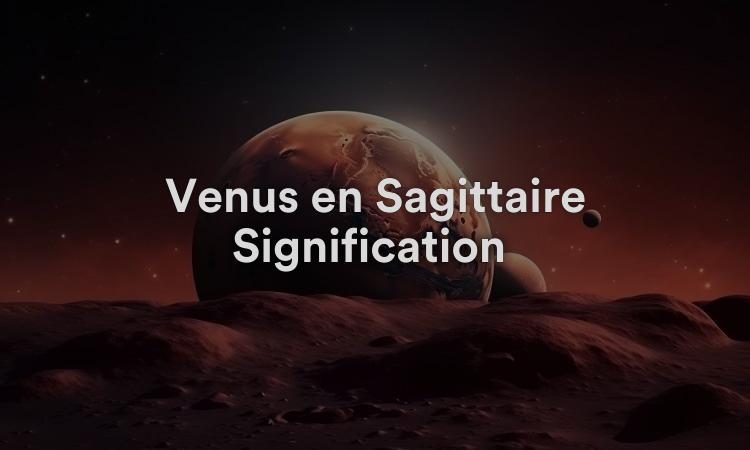 Vénus en Sagittaire Signification : extravertie et aventureuse